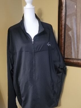 Greg Norman for Tasso Elba Polo Shirt - Black with Multicolor Logo